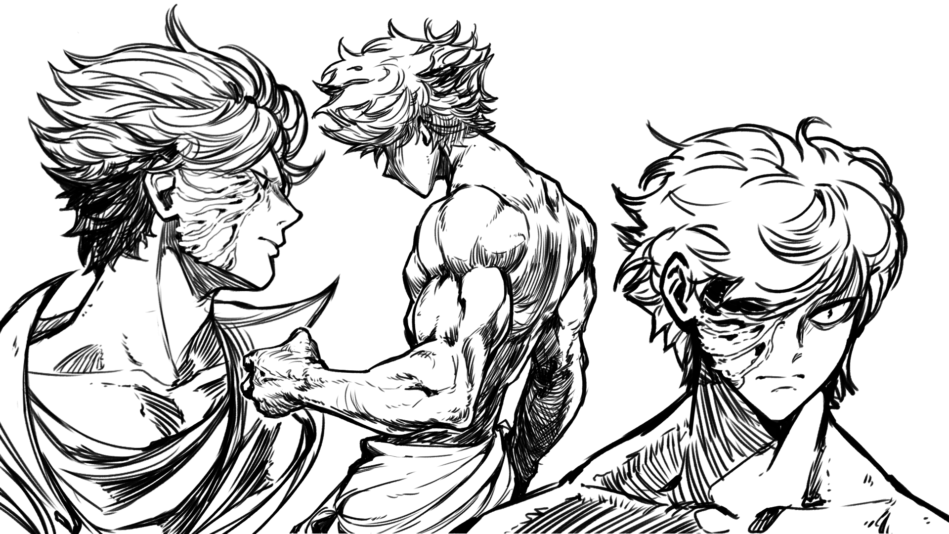 Random character sketch studies by JUSWA